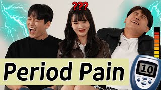 BOYS VS GIRLS Tries Period Pain Simulator For The First Time l Korean Japanese Chinese [upl. by Llenil880]