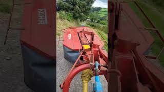 1961 Fordson Dexta and 1970s Fahr KM20 drum mower silage drummower fordtractor [upl. by Ahgem]