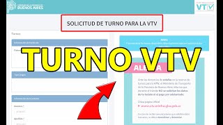 Como sacar Turno VTV Verificación Técnica Vehicular Consultar y Cancelar VTV Turno [upl. by Nawaj]