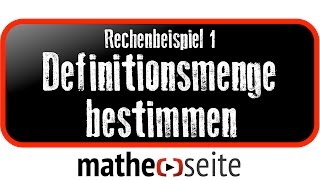 Definitionsmenge einer Funktion bestimmen  A1105 [upl. by Gilberte]