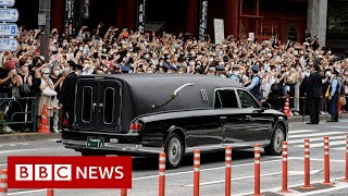 ExJapan Prime Minister Shinzo Abes funeral sees crowds in Tokyo streets  BBC News [upl. by Dnamron]