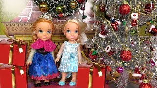 Christmas  Elsa and Anna toddlers  Santa gifts  Tree decoration [upl. by Sproul]