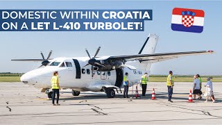 TRIPREPORT  Trade Air ECONOMY  Let L410 Turbolet  Zagreb  Osijek [upl. by Aicenav513]