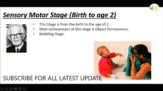 Sensory Motor Stage by Piaget  KVS DSSSB DEd Teaching [upl. by Salas]