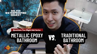 What is Metallic Epoxy Bathroom  Frequently Asked Questions Ep2 [upl. by Aidam260]