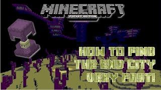 Minecraft Pocket Edition  How to find an End City FAST  MCPE 017  New Command [upl. by Elades524]