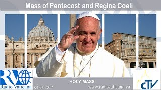 04062017 Holy Mass for Pentecost and Regina Coeli [upl. by Armond]