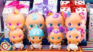 🎁MINI BELLIES Mes bébés ouvrent le cadeau le plus spécial des petites sœurs et frère Mini Babies [upl. by Vevay]