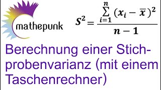 Berechnung einer Stichprobenvarianz mit einem Taschenrechner [upl. by Buff]