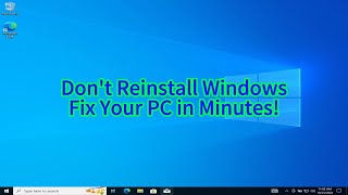 How to Repair Windows 10 without Reinstalling the System using DISM Commands [upl. by Adliw]