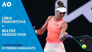 Linda Fruhvirtova v Beatriz Haddad Maia Extended Highlights  Australian Open 2024 First Round [upl. by Ainsley801]