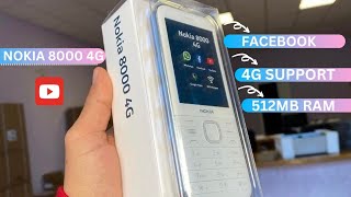 Nokia 8000 4g ⚡ Amazing 512MB Ram 🔥 Wifi with Hotspot 💯 2MP main camera 📸 [upl. by Eanwahs528]