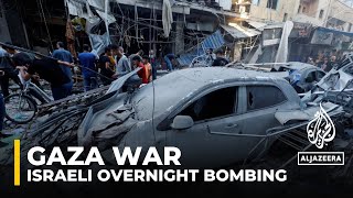 A night of intense bombardments across Gaza Strip [upl. by Idelia220]