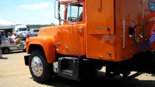 Two 70s Mack R models pulling out  ATHS Show May 2009 [upl. by Bray]