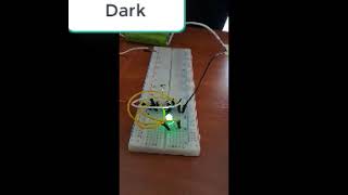 Demo dark detector using 555timer and LDR sensor [upl. by Aicil477]