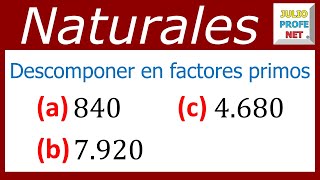 DESCOMPOSICIÓN DE NÚMEROS EN FACTORES PRIMOS  Video 3 [upl. by Yekciv506]