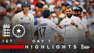 England Bowled Out For 183  England v India  Day 1 Highlights  1st LV Insurance Test 2021 [upl. by Eniffit507]