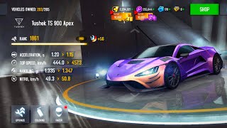 ASPHALT8 MULTIPLAYER TUSHEK TS 900 APEX TEST MAX UPGRADE [upl. by Dieball]