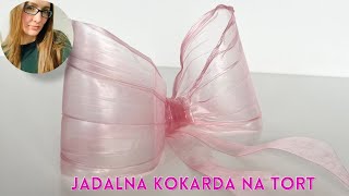 Kokarda na tort  jak zrobić krok po kroku  how to make edible bow [upl. by Powe]