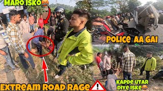 Extream road rage by public 🤬 gala dba diya sabke samne 😭 police case 🚓 [upl. by Eppes]