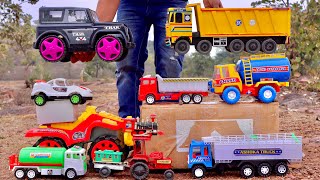 Die Cast Tractor Model Unboxing  4X4 Mahindra TATA Truck Racing Car Water Tanker Indian Railway [upl. by Orlina]