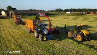 4k Harvest 2023  Evening shift with a JCB 4220 chopping with Kongskilde FCT 1260 [upl. by Enaoj]