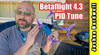 Betaflight 43 PID tuning on JB Perfect Freestyle Build [upl. by Thoer]