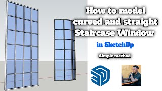 How to model curved and straight Staircase Window [upl. by Ramsdell607]