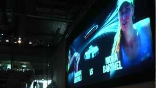 Mona Barthel vs Marion Bartoli pre match interview  Porsche Tennis Grand Prix 2012 [upl. by Lihas]