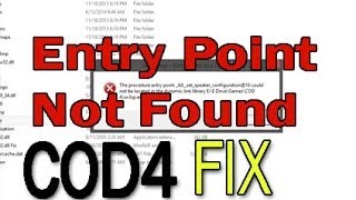 How to Fix The Procedure entry Point Could not be located in dynamic link library error  COD4 [upl. by Ed399]