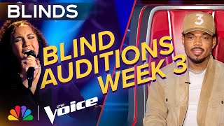 The Best Performances from the Third Week of Blind Auditions  The Voice  NBC [upl. by Kawai]