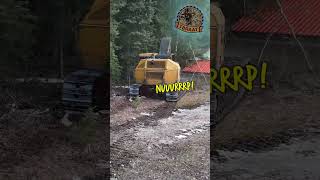 Feller Buncher throwing trees tigercat machine work [upl. by Nwahsyd818]