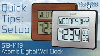 Digital Atomic Wall Clock Setup Instructions [upl. by Einyaj]