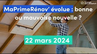 Nouveau décret MaPrimeRénov 2024  on vous explique tout [upl. by Onilatac]