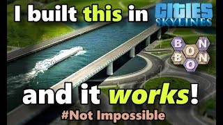 I made an IMPOSSIBLE navigable aqueduct in CitiesSkylines  I broke the game [upl. by Urson26]