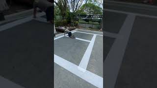 Badminton Court Synthetic Turf Installation Process  How to set out stage 1 [upl. by Yuu]