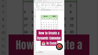 How to Create a Dynamic Calendar in Excel  Excel Tips amp Tricks excel exceltips exceltutorial [upl. by Ayvid]