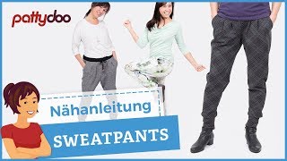 Eine coole SweatpantsJogginghoseSweathose nähen [upl. by Viridissa]