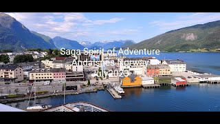 SAGA Spirit of Adventure Andalsnes Norway July 2023 [upl. by Arlana]