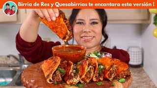 Birria de Res y Quesabirrias  Nueva Version Mejor que Nunca  la mejor que Puedes hacer en Casa [upl. by Aneetak]