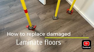 How to replace damaged Laminate flooring mcnoj [upl. by Eilyac]