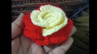 how to make woolen flowerDIY Woolen Flower Tutorial  EASY amp CUTE [upl. by Eruot648]