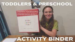 Toddler Activity Binder Preschool Learning HOMESCHOOL [upl. by Cl]