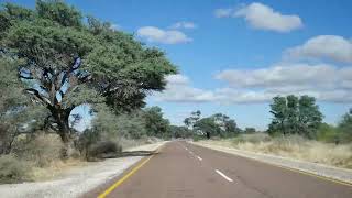 South Africa road from Upington to Kgalagadi Transfrontier Park 15112017 [upl. by Rramo]