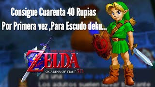 Estrategias para recolectar 40 rupias rápidamente en legend of zelda ocarina of time 3DS [upl. by Ytak]