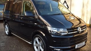 2016 16 VW Transporter T6 20 TDI 160PS SWB Black Sportline Pack Panel Van For Sale [upl. by Carrie]