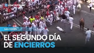 Así ha sido el segundo día de encierros en San Fermín 2024 [upl. by Eseila126]