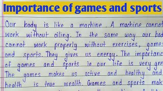 Essay on importance of sports  Importance of games and sports essay [upl. by Attirb39]