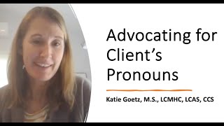 Advocating for client pronouns with medical professionals [upl. by Ibmab]