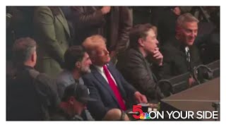 Presidentelect Donald Trump attends UFC fight at Madison Square Garden [upl. by Quintina]